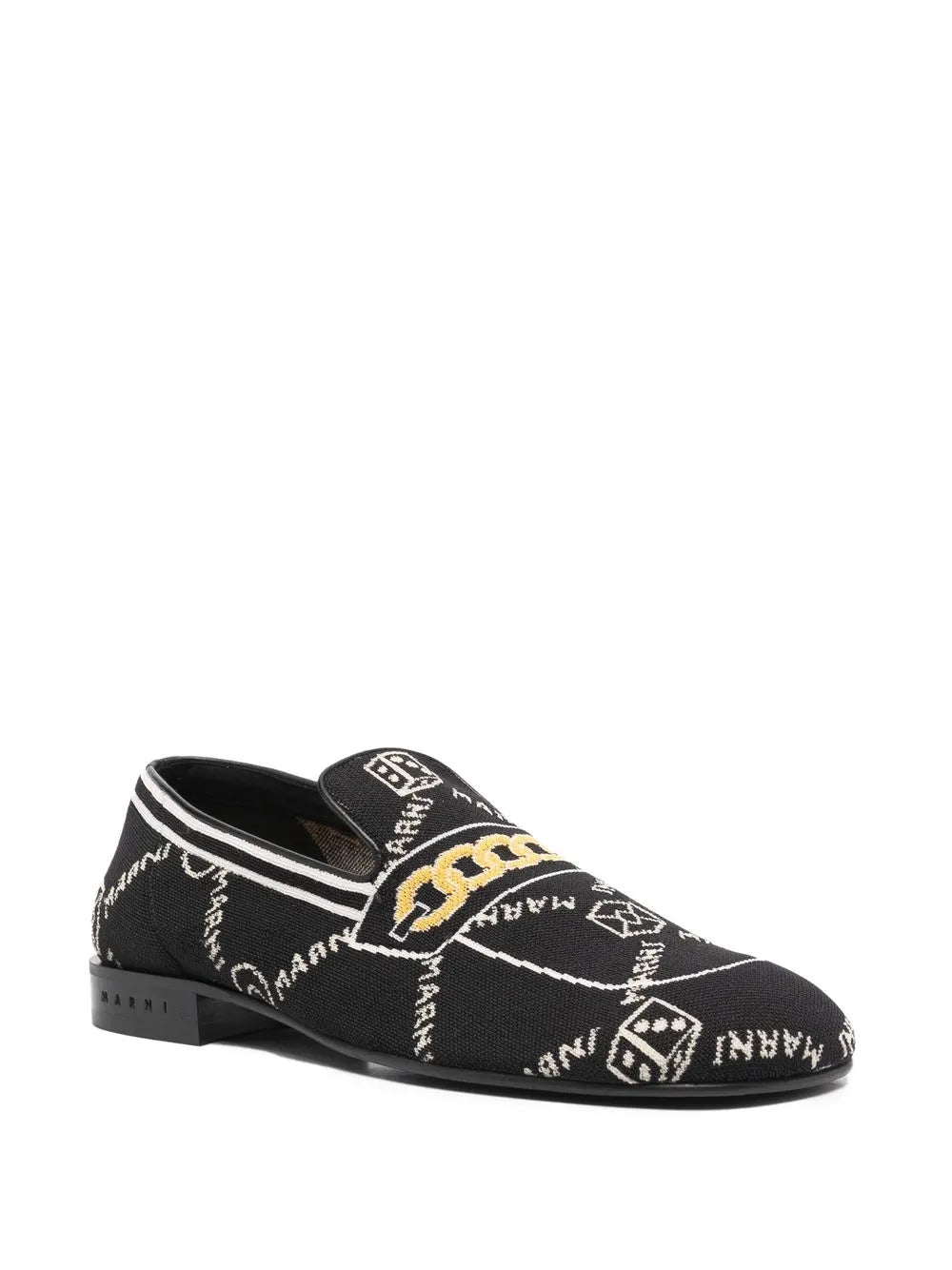 Marni all-over logo-jacquard loafers