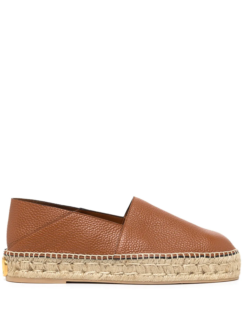 Valentino Garavani logo-plaque leather espadrilles