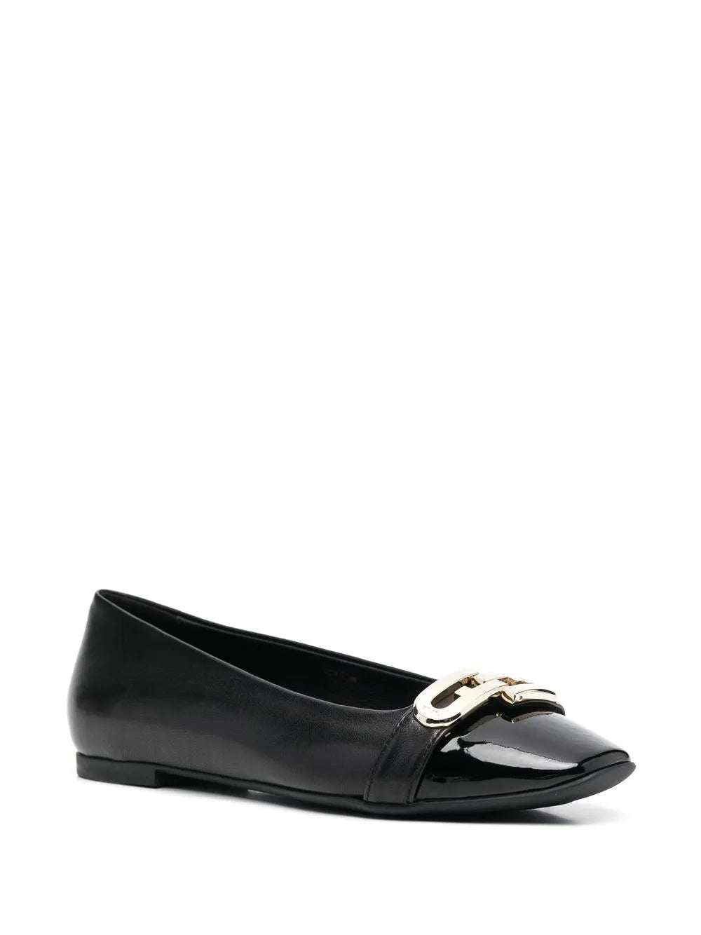 Furla logo-plaque flat ballerina shoes