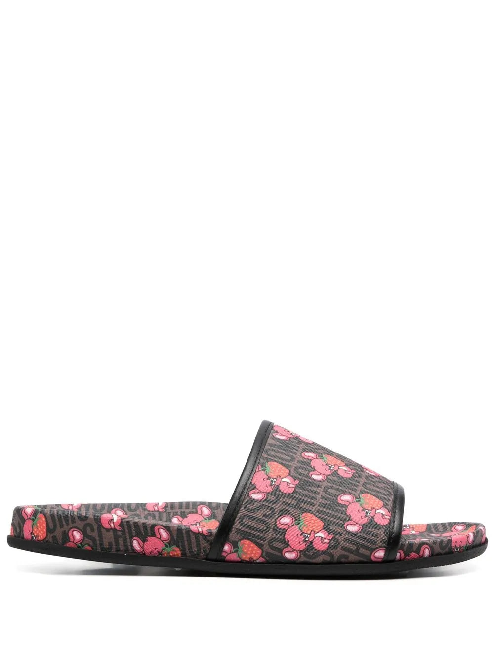 Moschino logo-print flat slides
