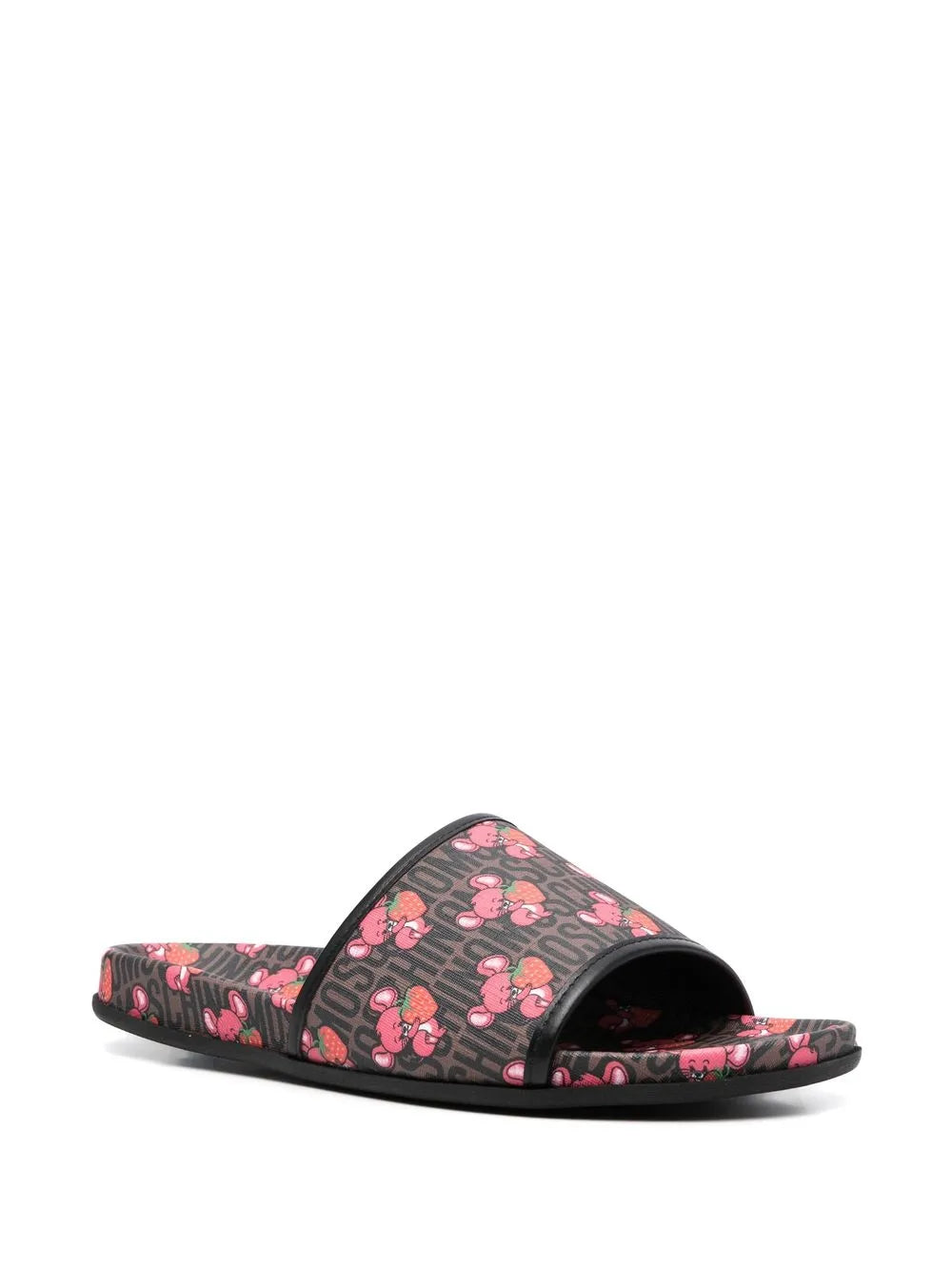 Moschino logo-print flat slides