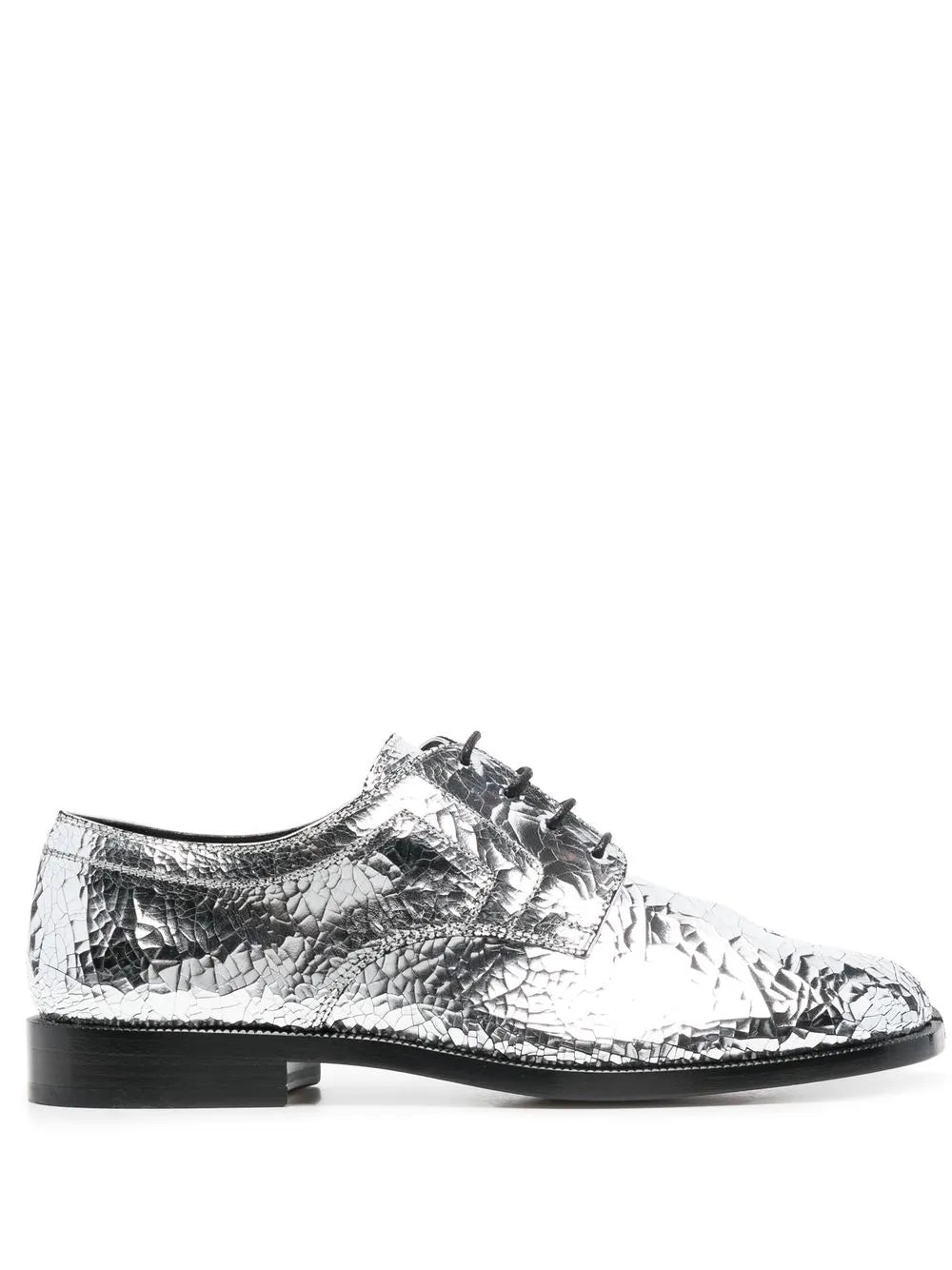 Maison Margiela Tabi mirror-effect lace-up brogues