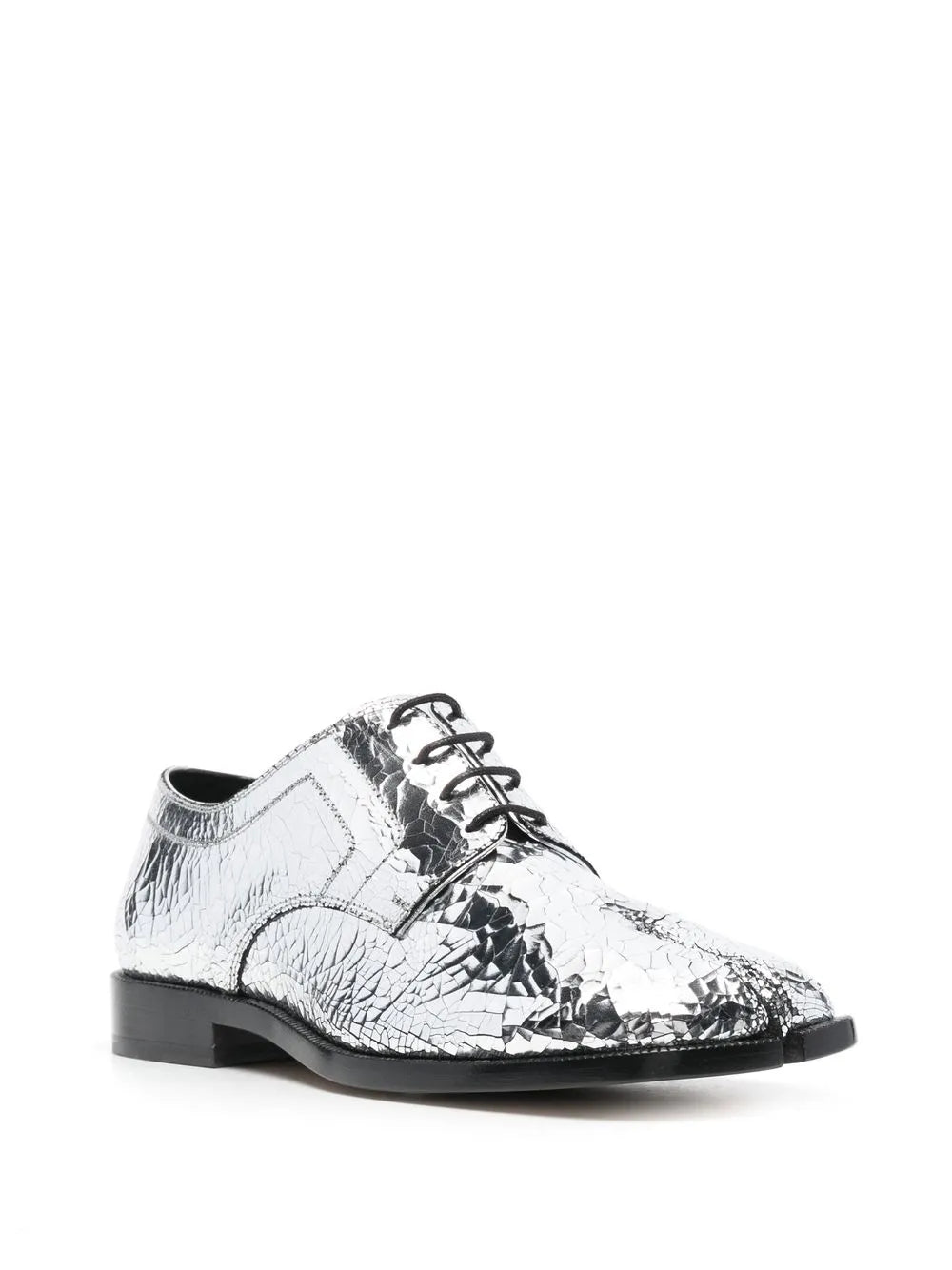 Maison Margiela Tabi mirror-effect lace-up brogues