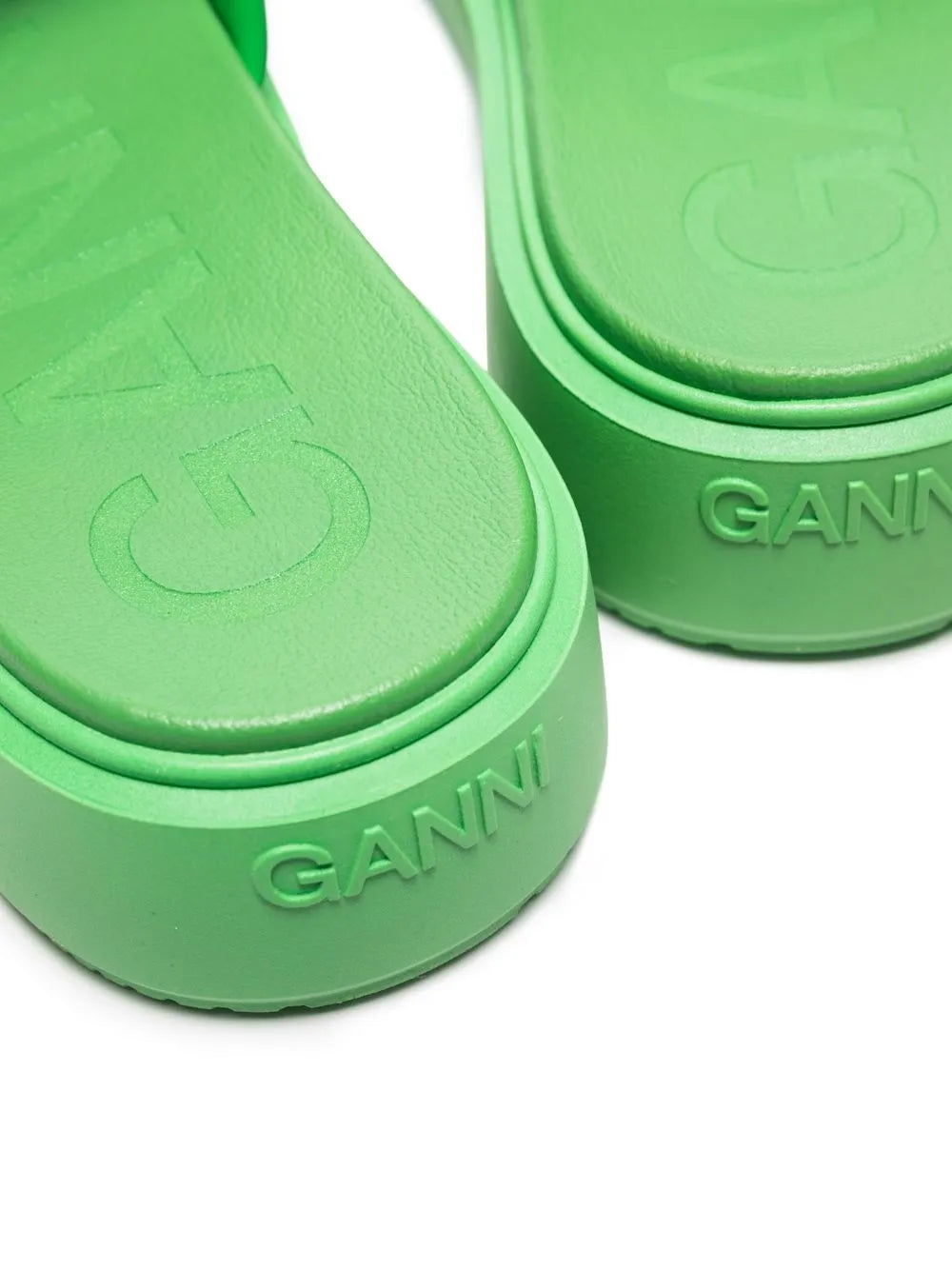 GANNI logo-embossed slide sandals