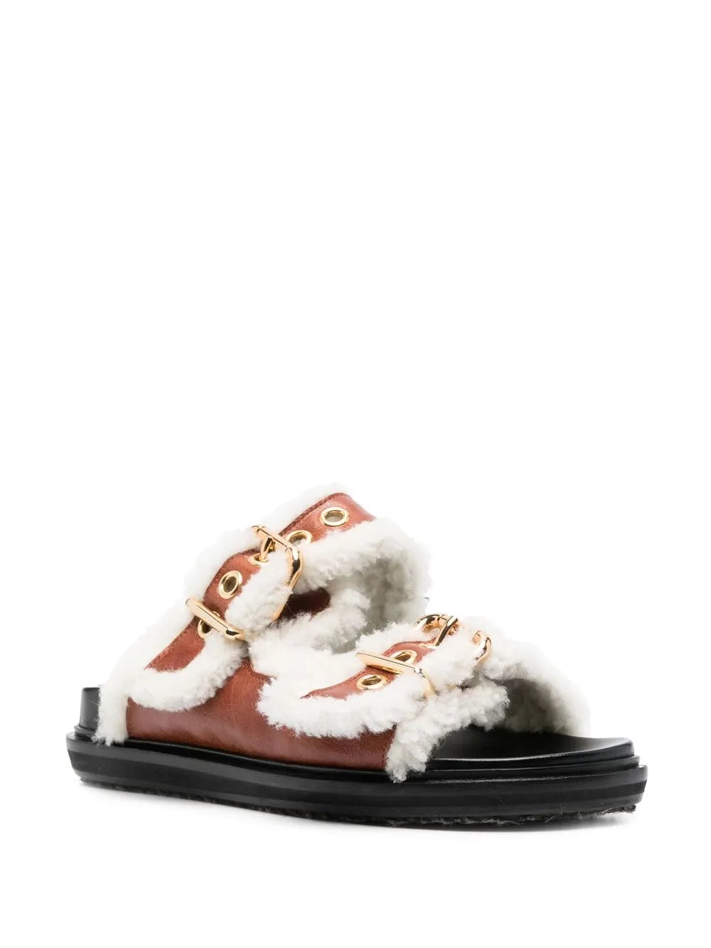 Marni Fussbett shearling slides
