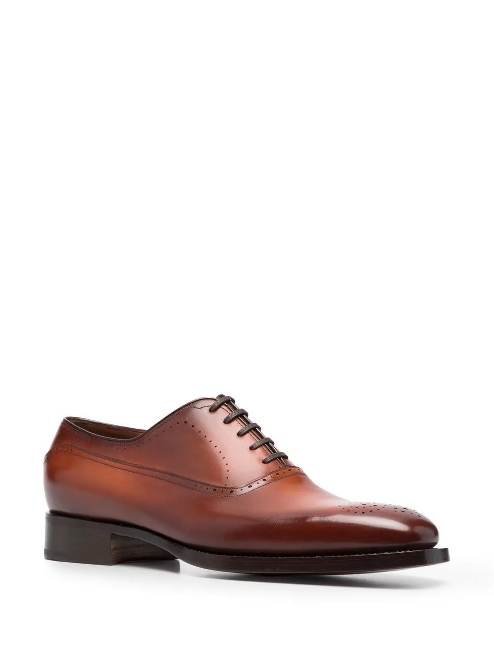 Santoni perforated-detail leather brogues