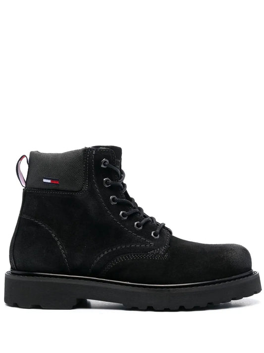 Tommy Jeans lace-up suede ankle boots