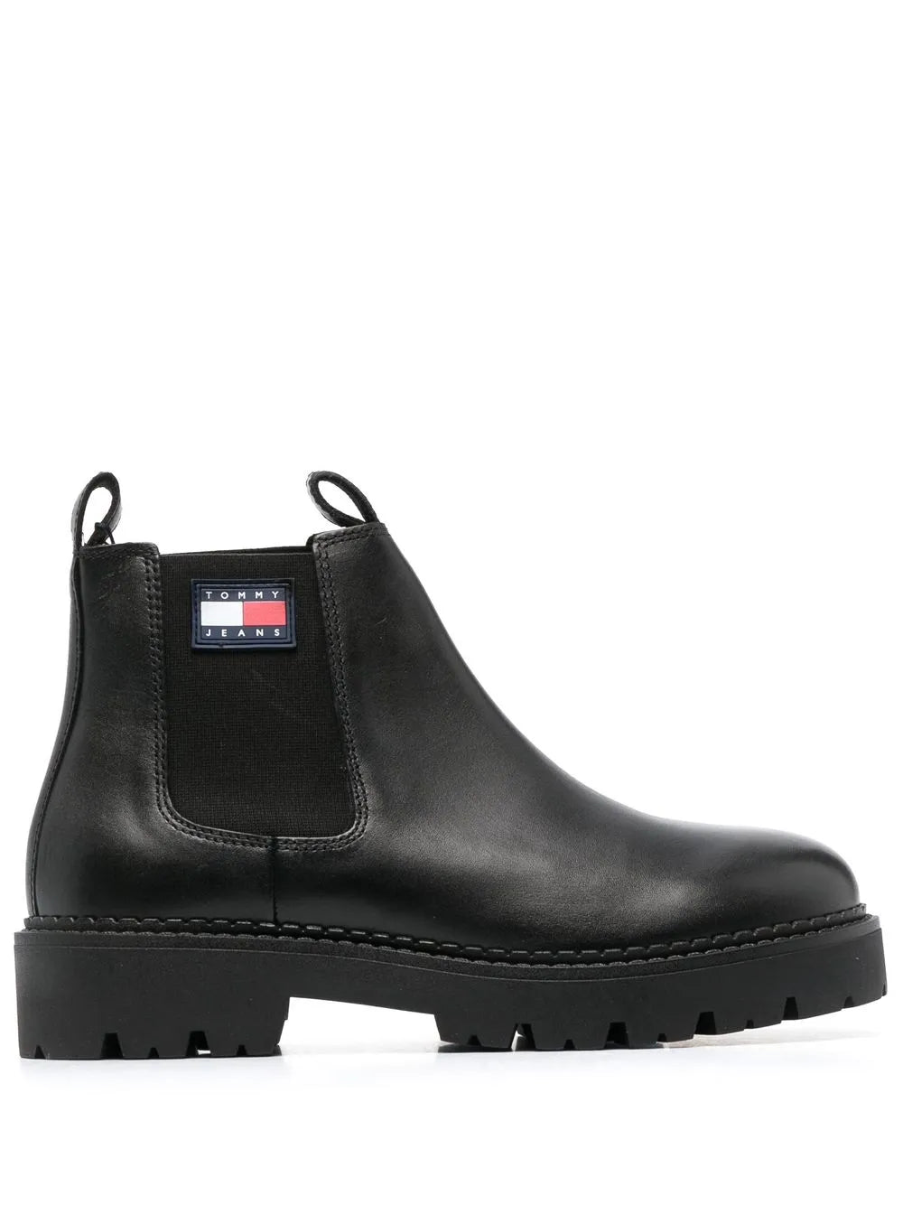 Tommy Jeans 40mm logo-patch leather boots