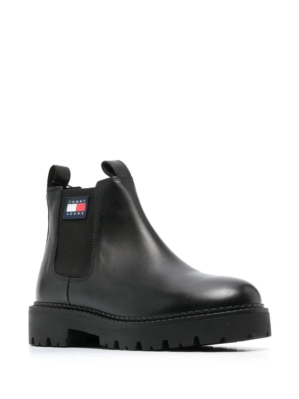 Tommy Jeans 40mm logo-patch leather boots