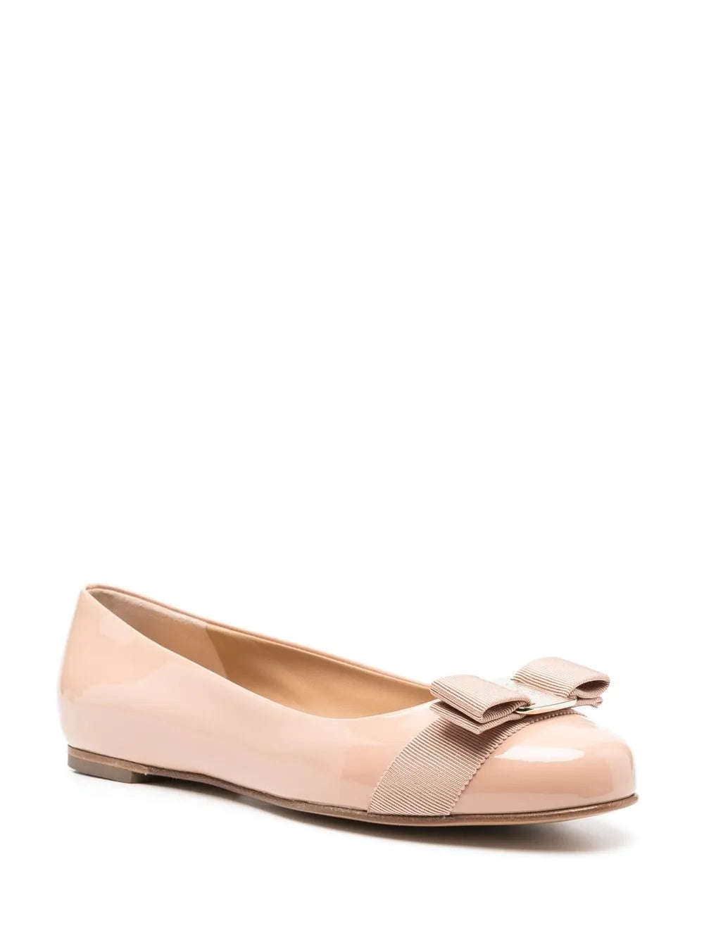 Ferragamo Varina patent leather ballerina shoes