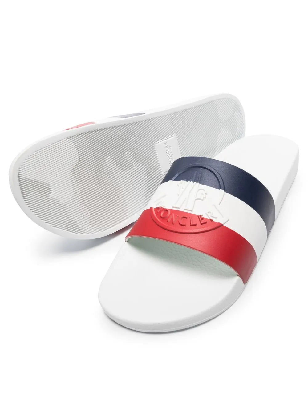 Moncler Basile stripe flat slides