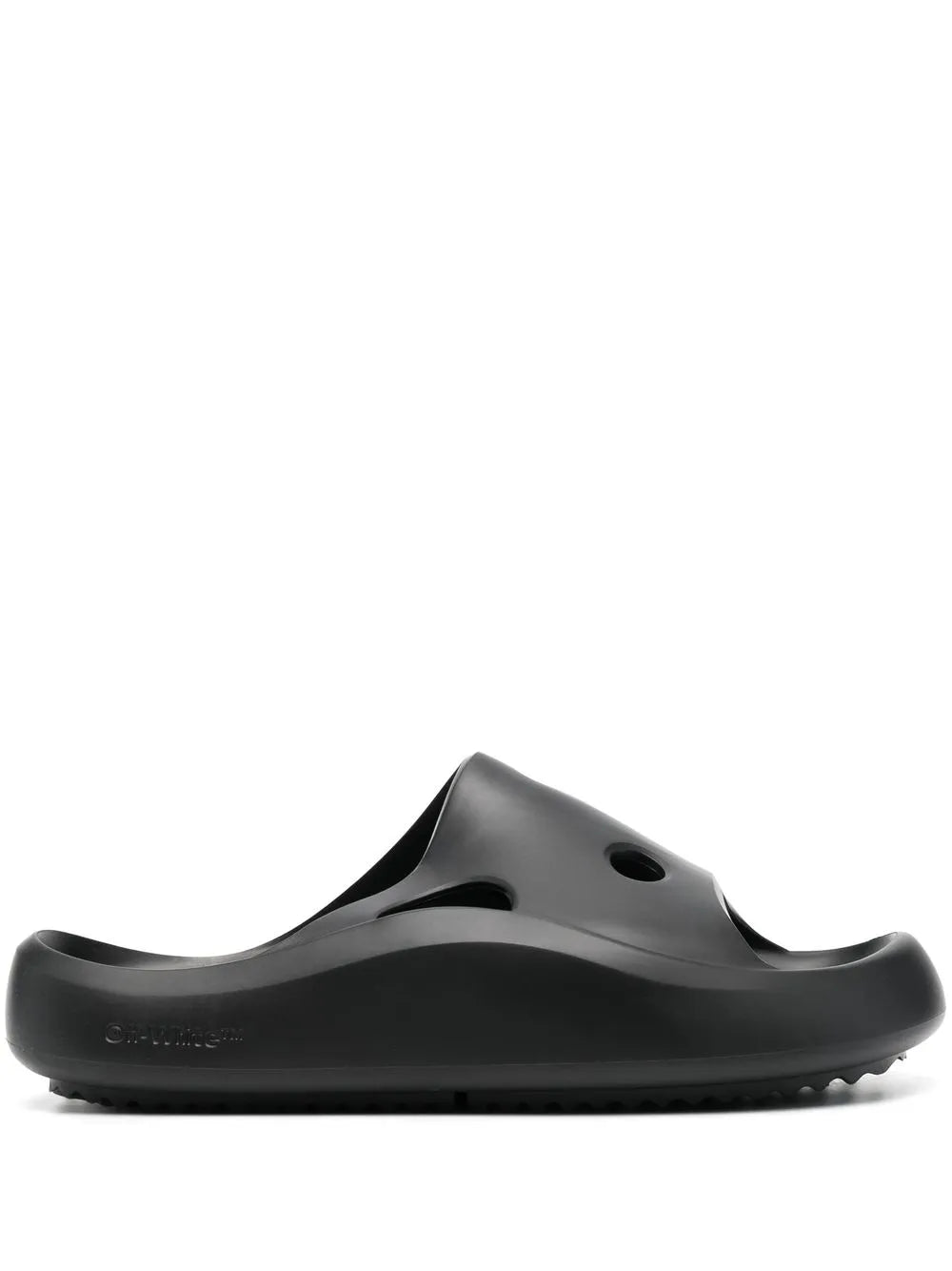 Off-White hole-effect rubber slides