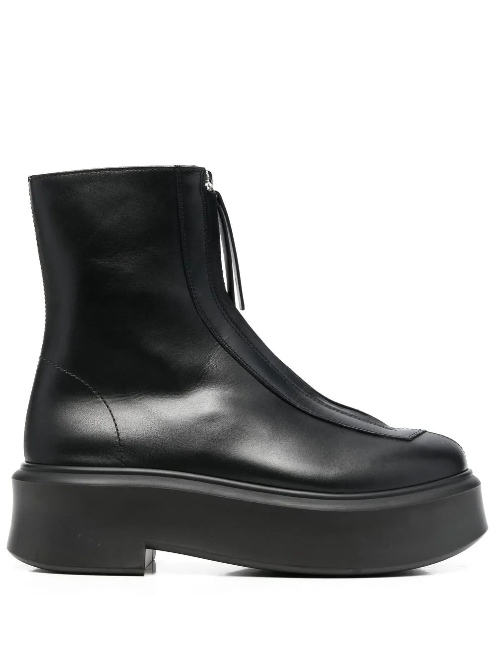 The Row zip-front ankle boots