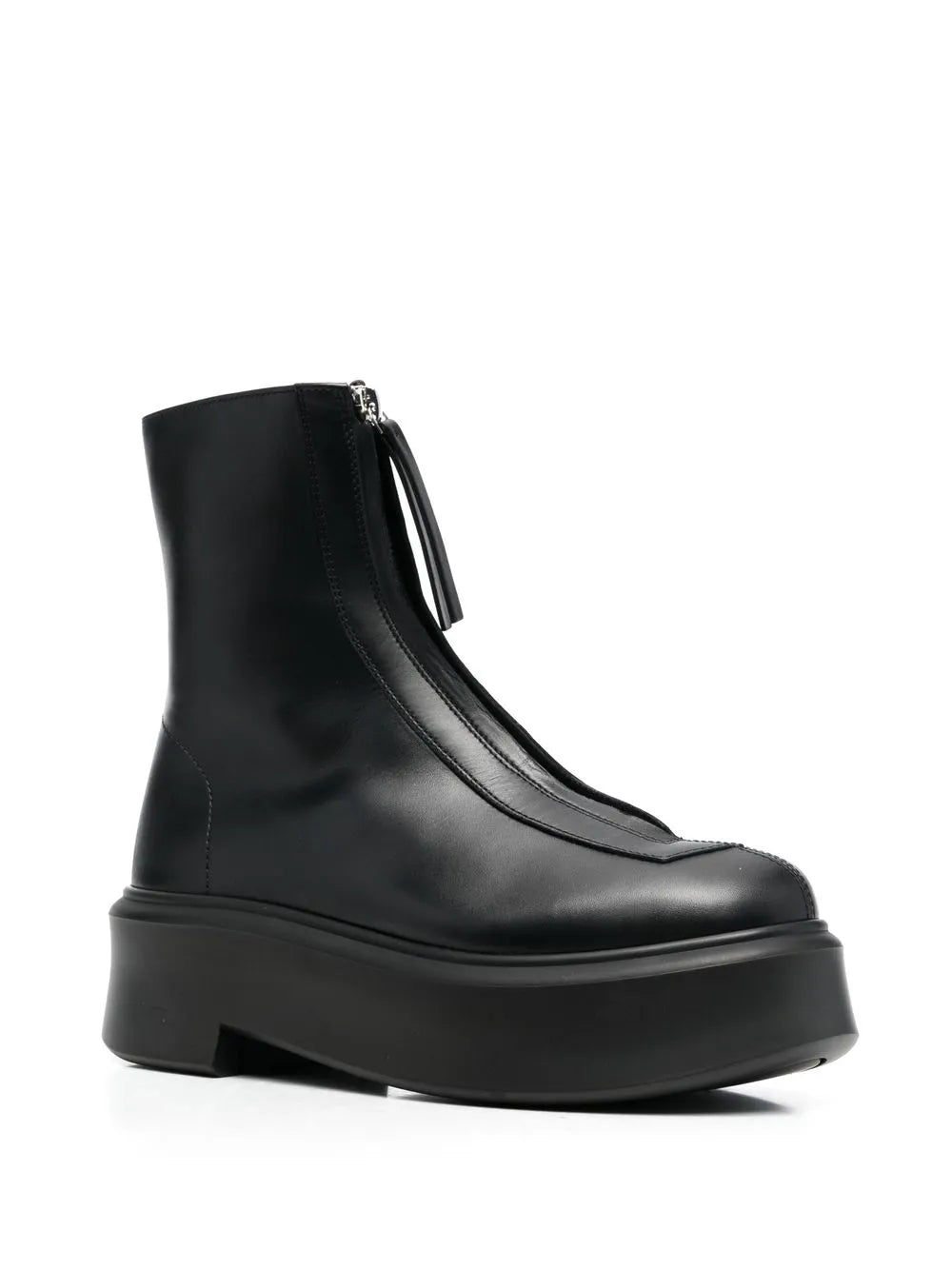 The Row zip-front ankle boots