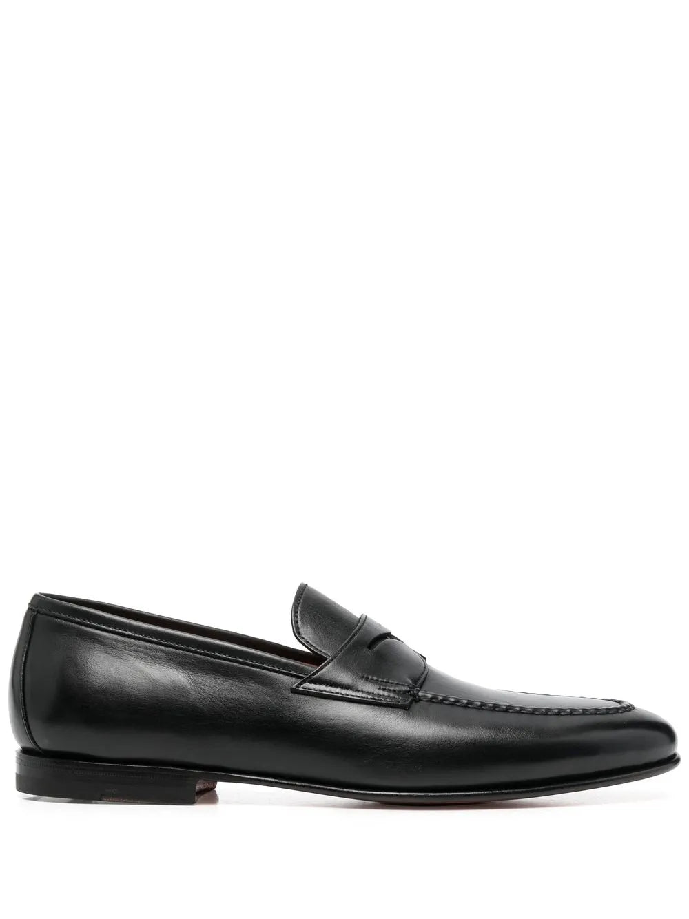 Santoni Penny leather loafers
