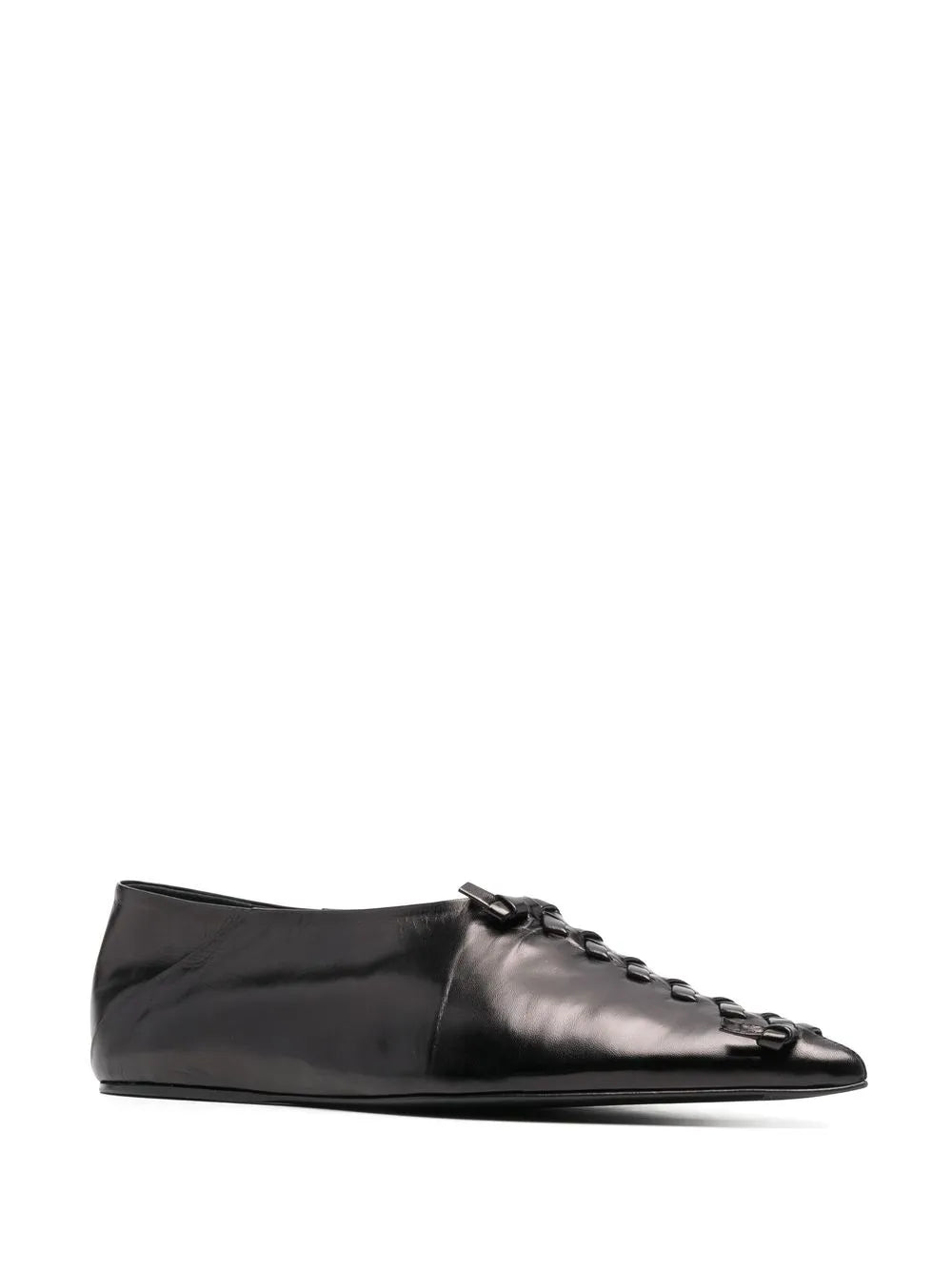 Jil Sander knot-detailing leather ballerina shoes