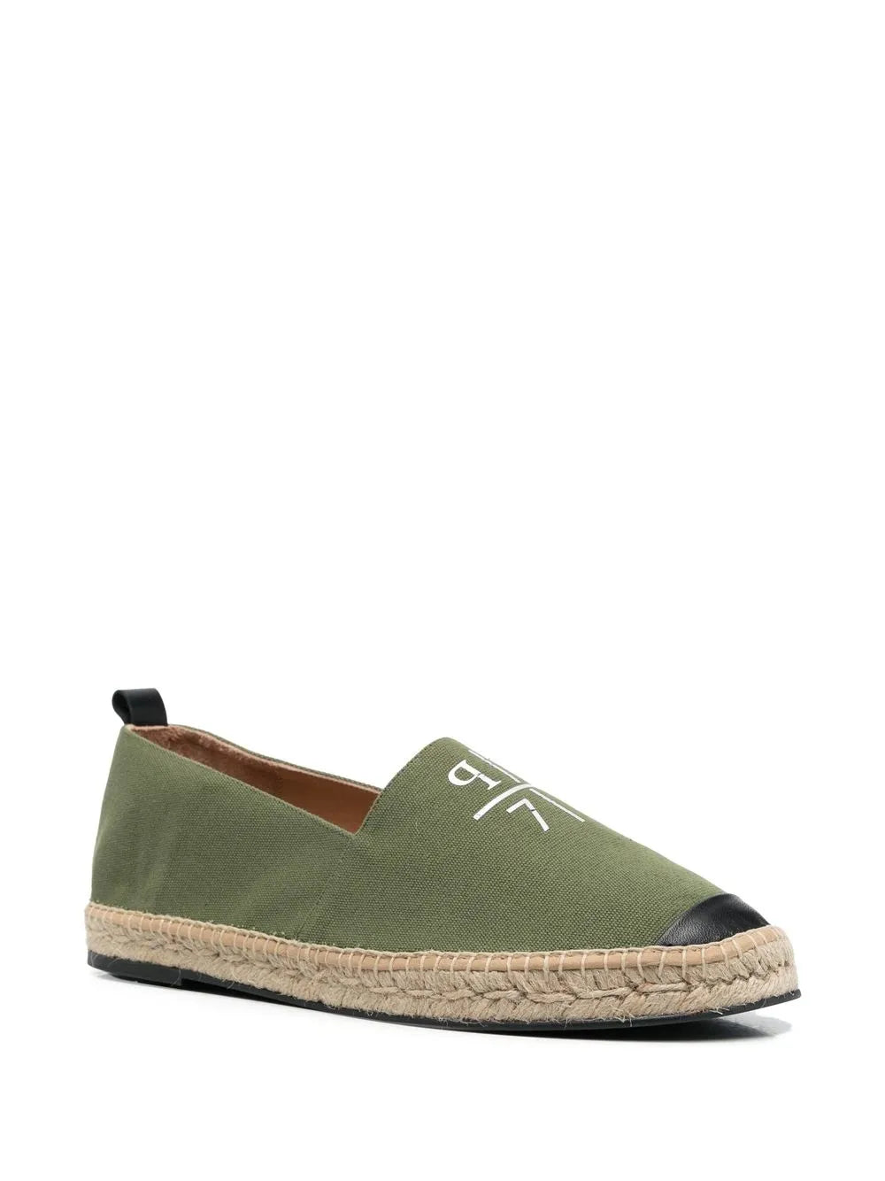 Philipp Plein logo-print leather-trim espadrilles