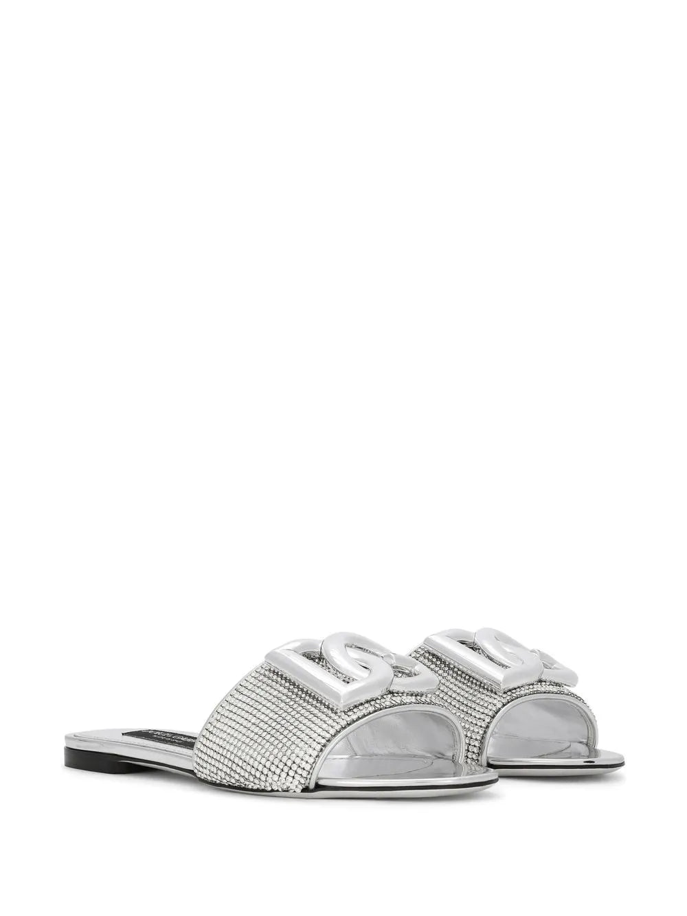 Dolce & Gabbana DG-logo crystal mesh sandals
