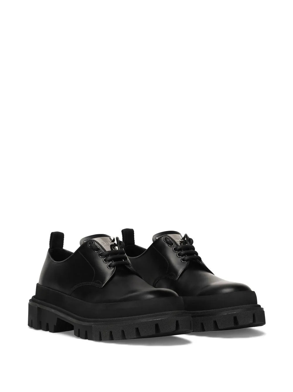 Dolce & Gabbana logo-plaque detail Derby shoes