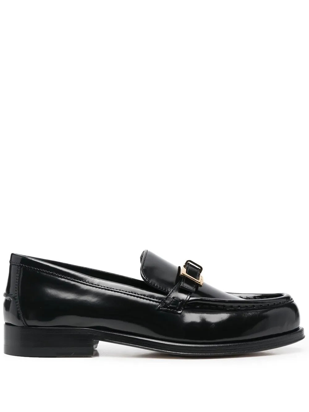 Sergio Rossi buckled leather moccasin loafers