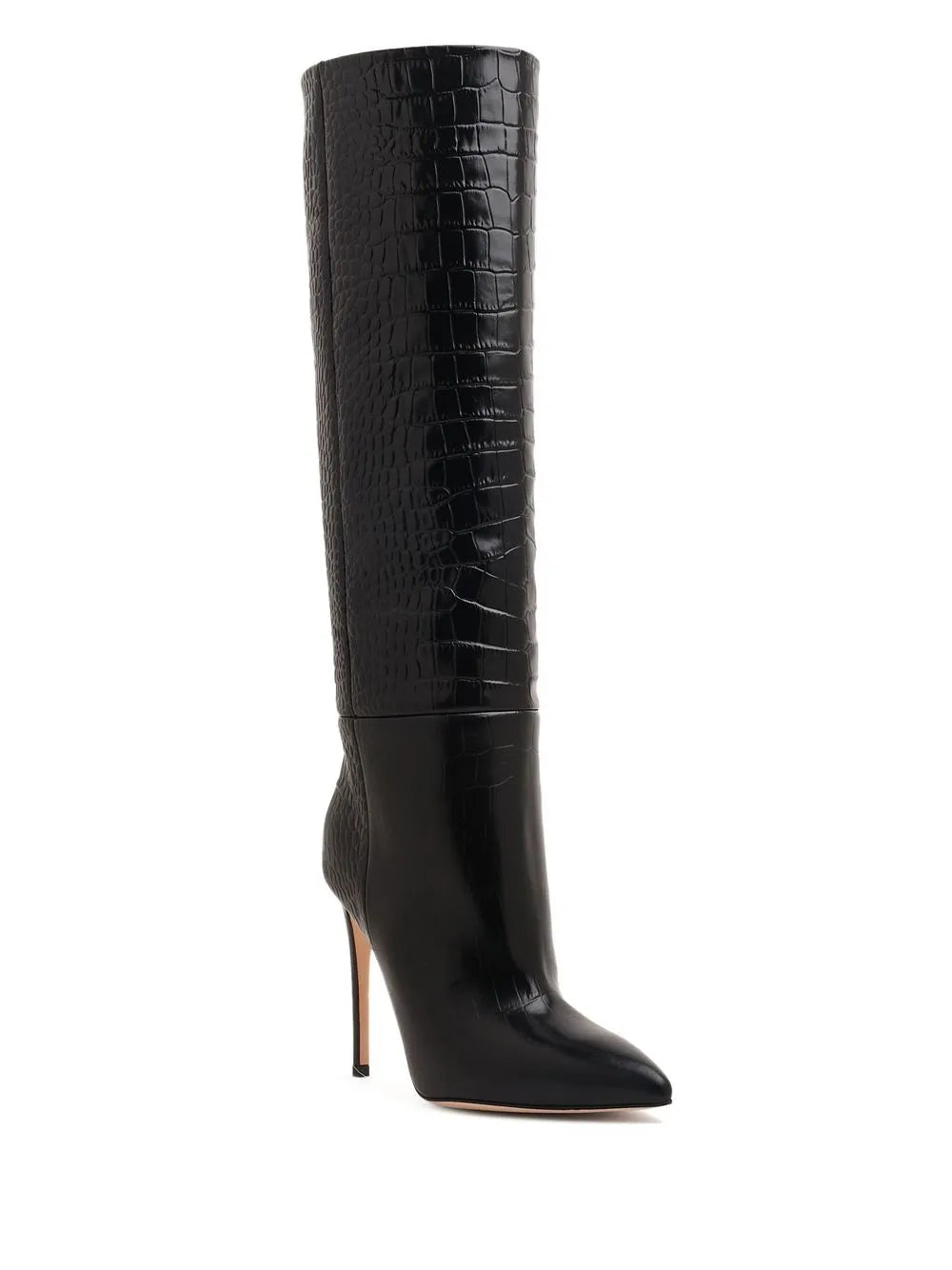 Paris Texas crocodile-effect 105mm knee-length boots