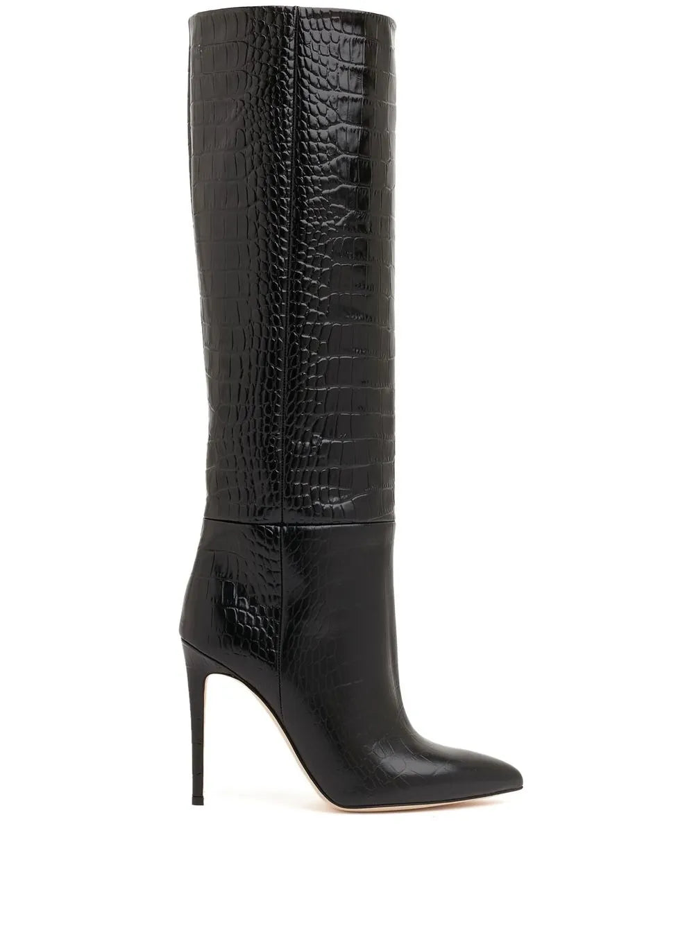 Paris Texas crocodile-effect 105mm knee-length boots