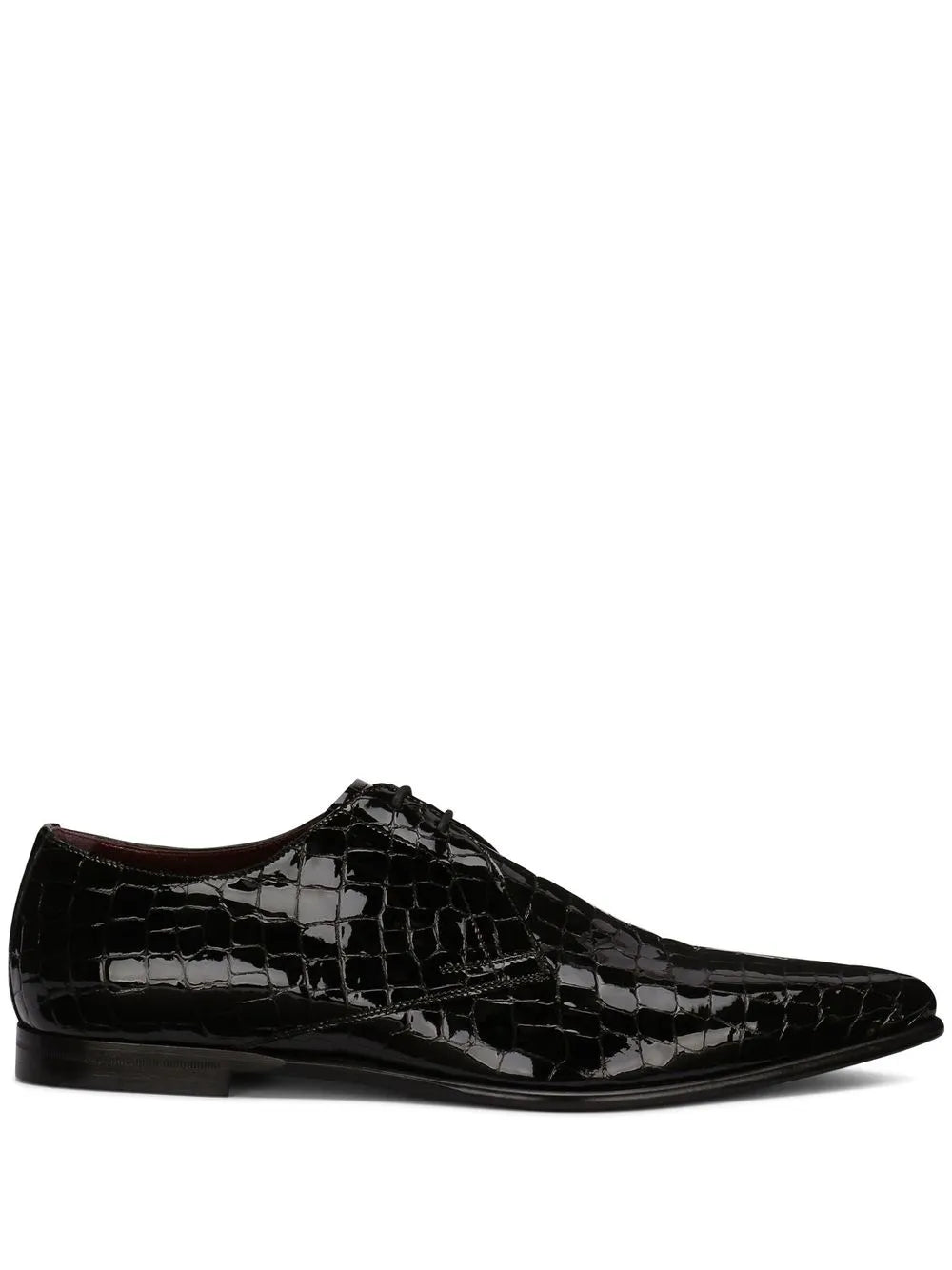 Dolce & Gabbana crocodile-embossed Derby shoes
