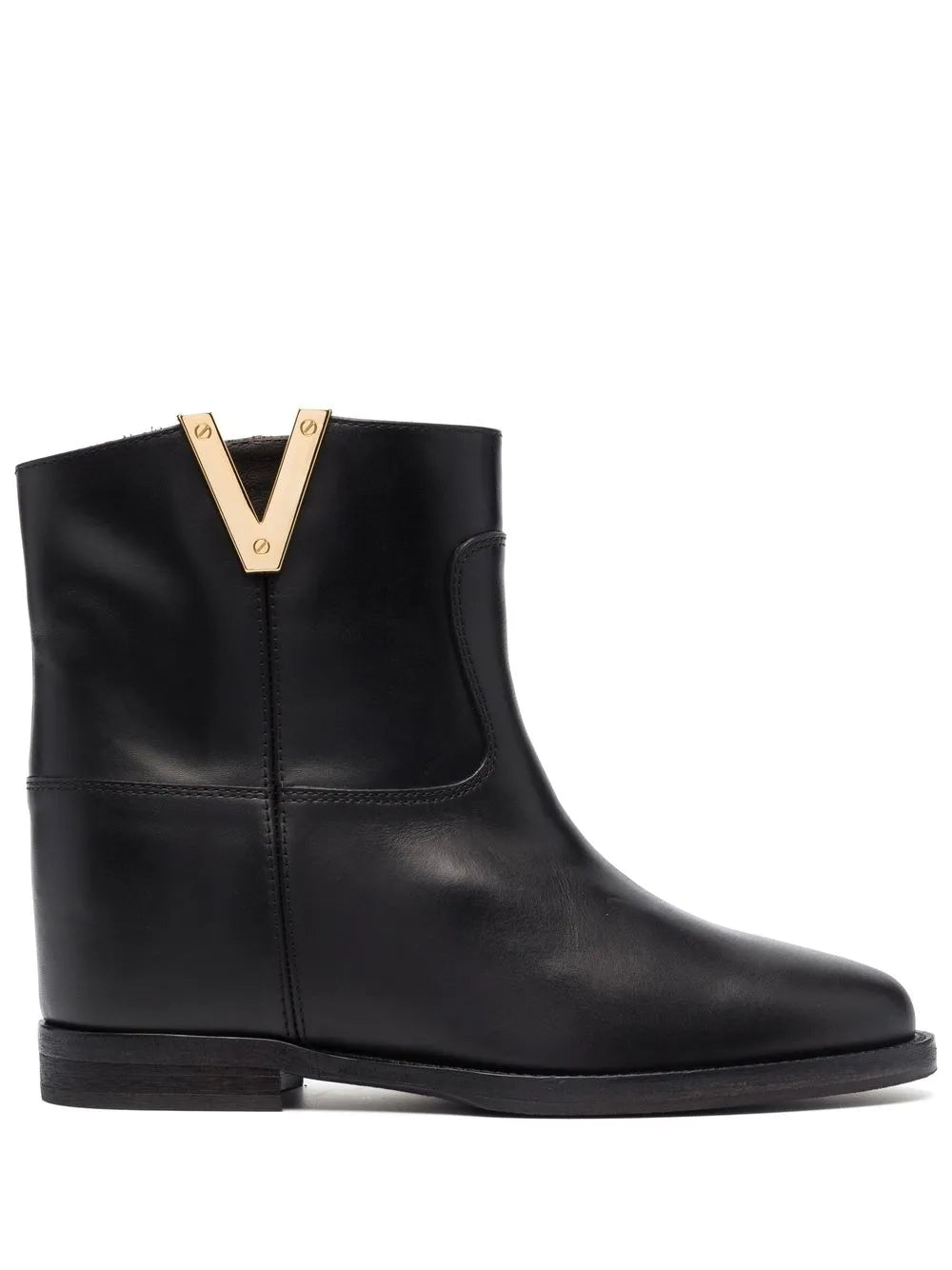Via Roma 15 logo-detail leather ankle boots