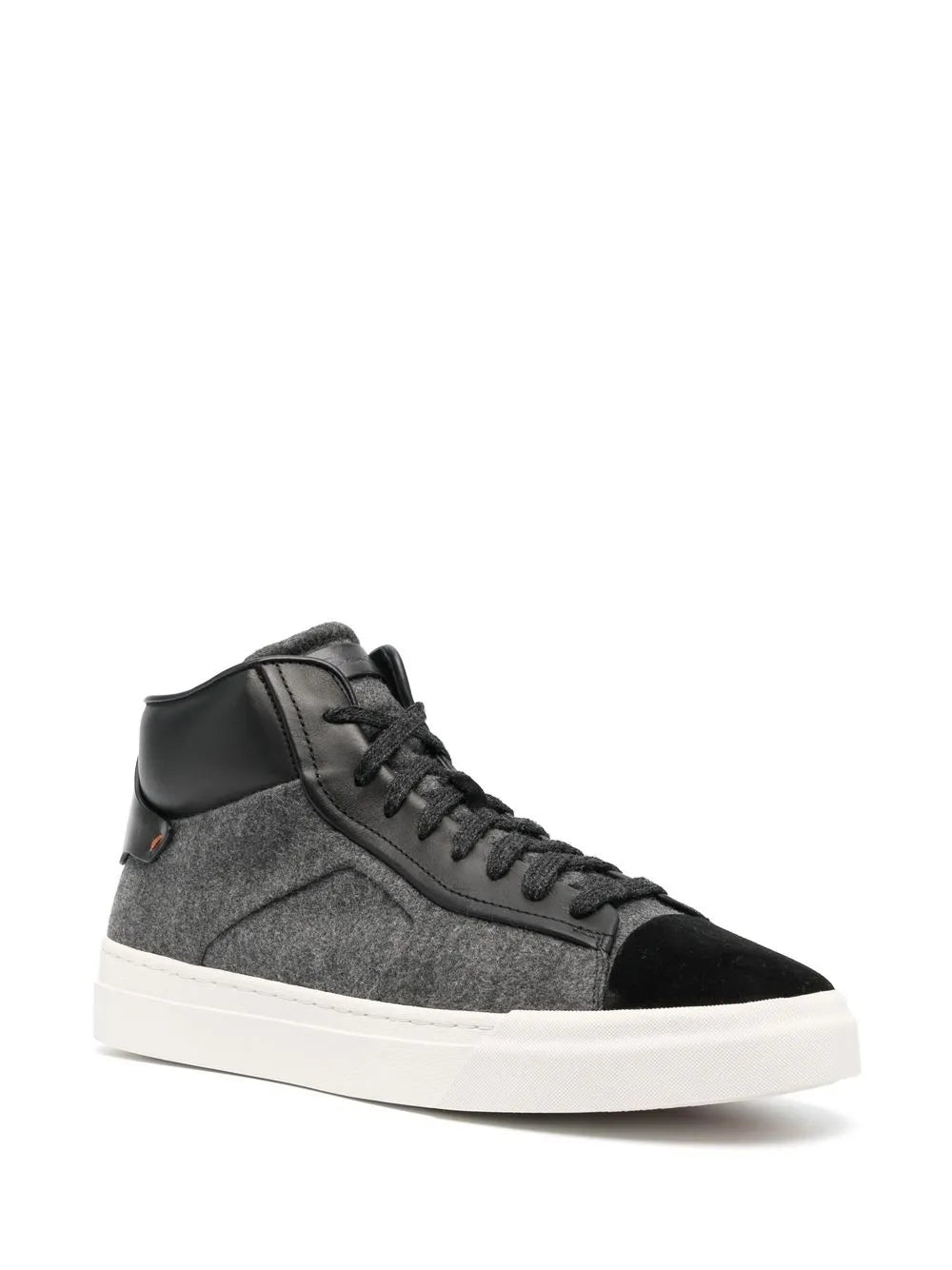 Santoni panelled high-top sneakers