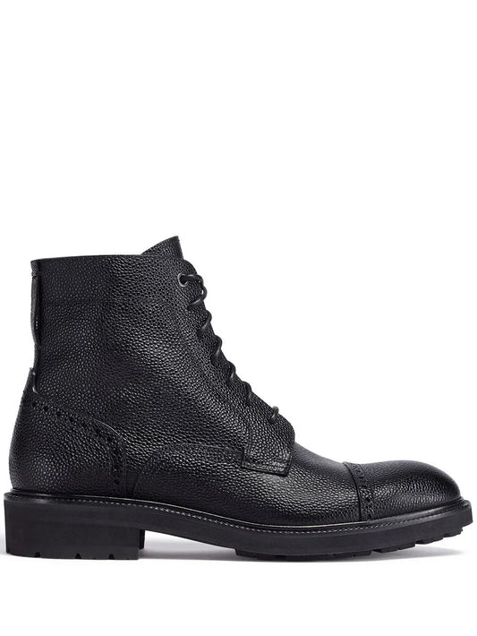 Zegna Arezzo leather ankle boots