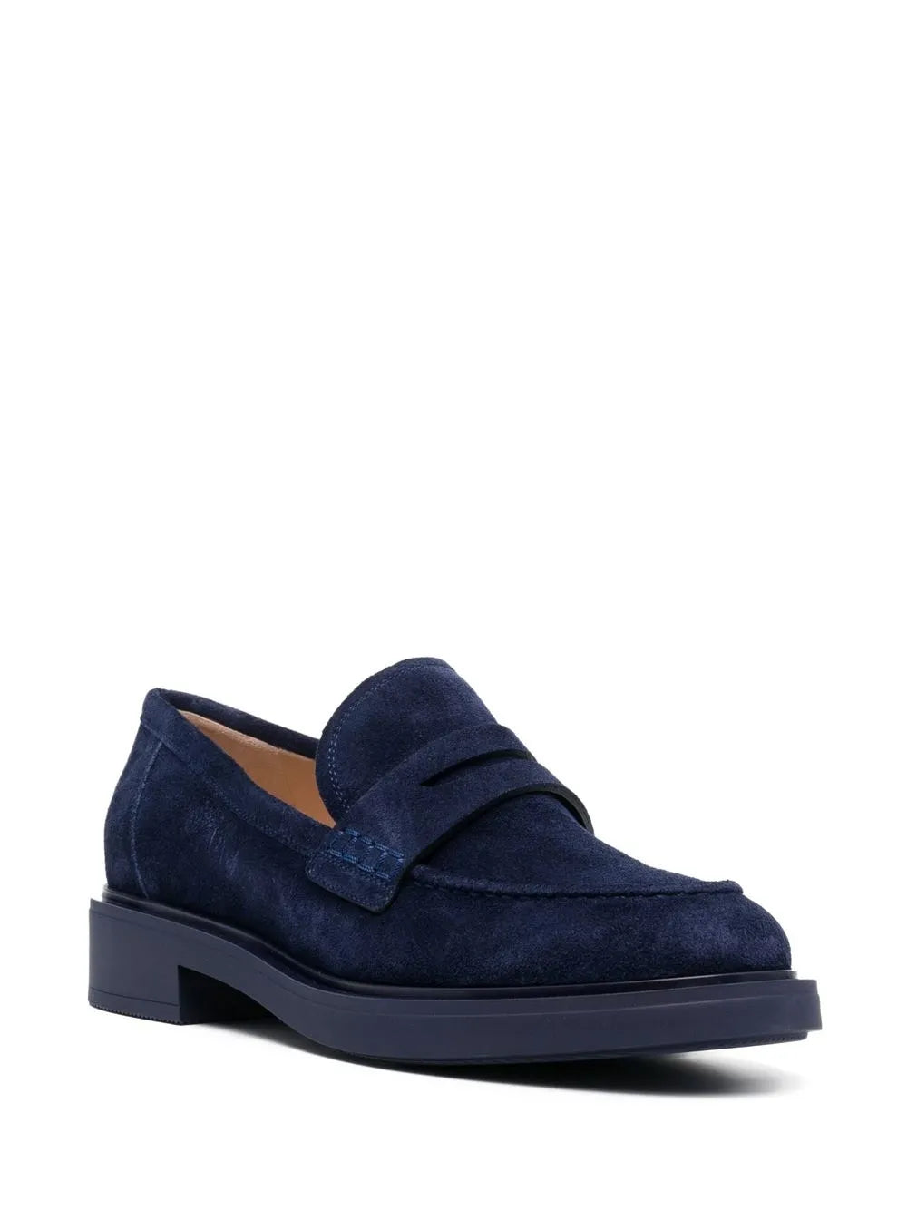 Gianvito Rossi round-toe suede loafers