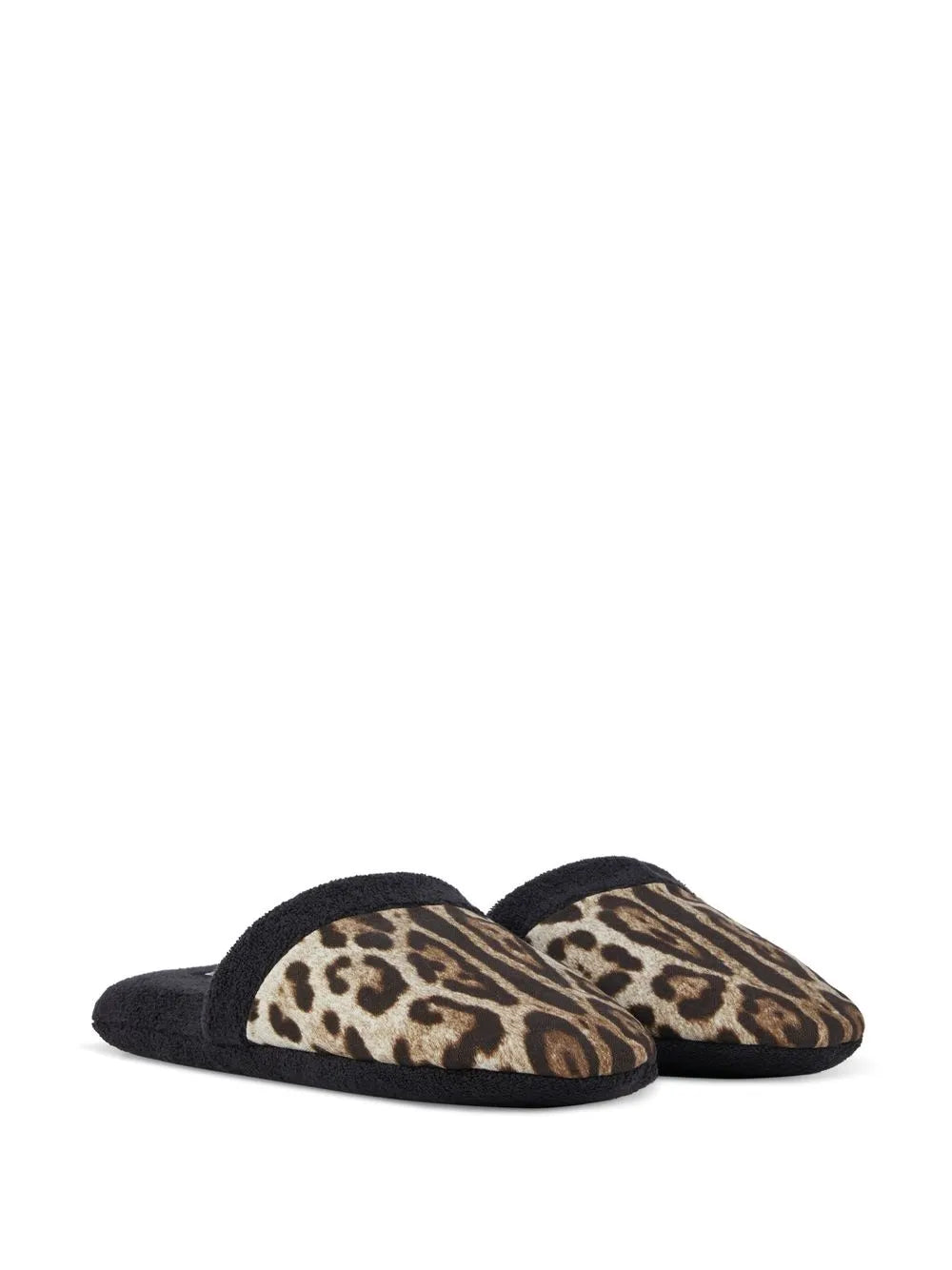 Dolce & Gabbana leopard-print terry slippers