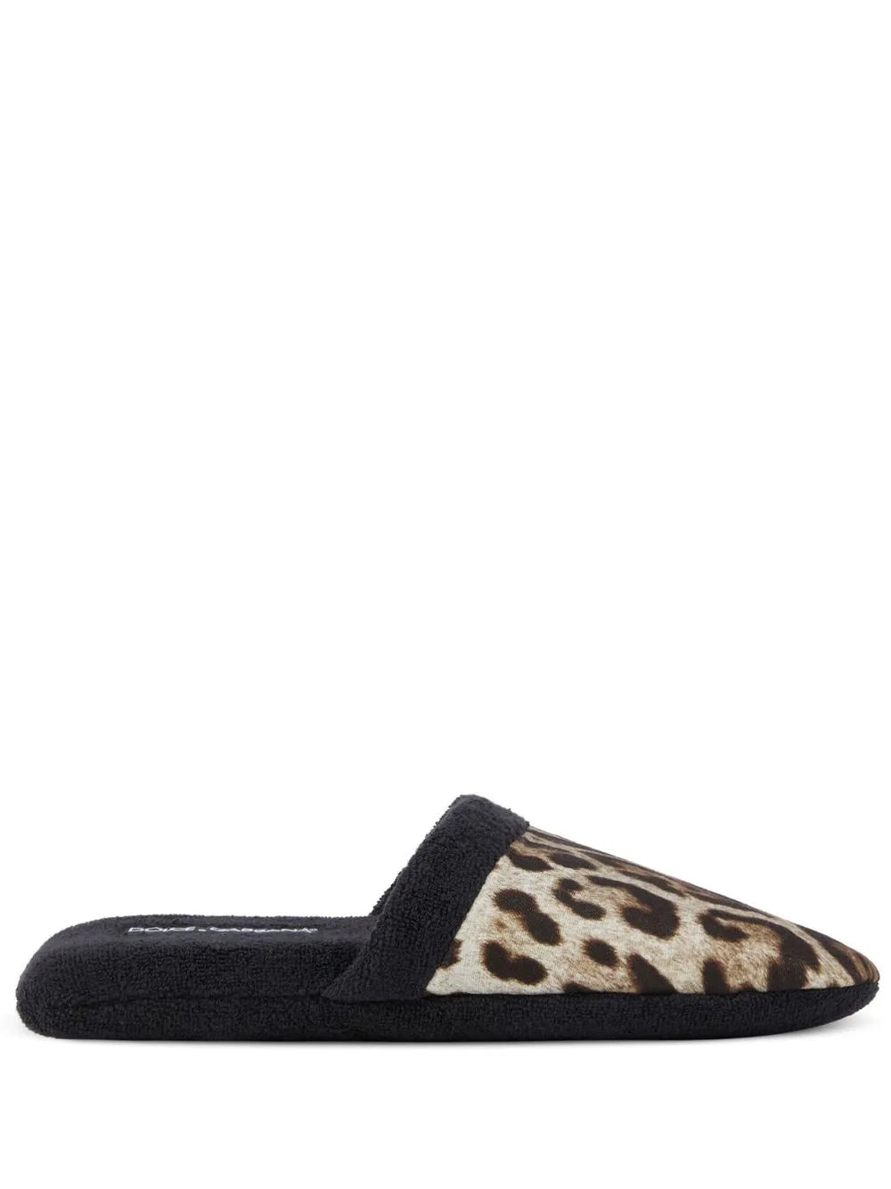 Dolce & Gabbana leopard-print terry slippers