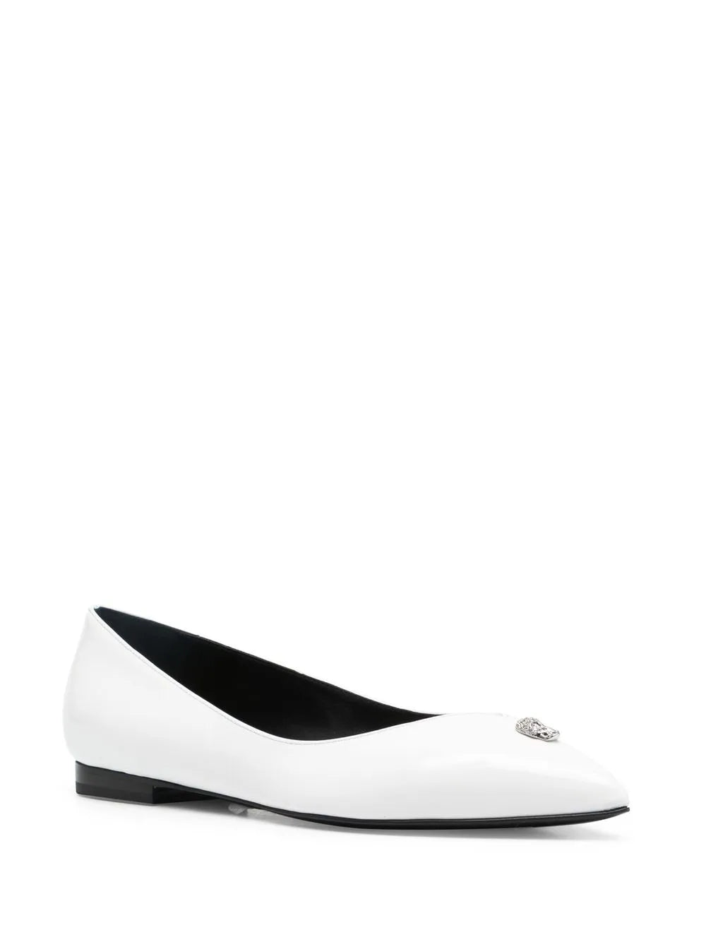 Philipp Plein skull-stud ballerina shoes