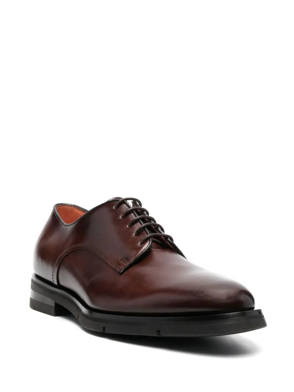 Santoni lace-up leather derby shoes
