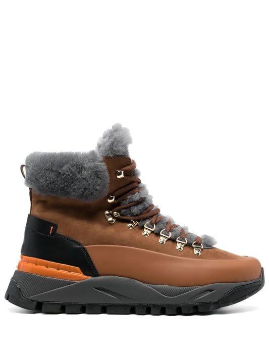 Santoni shearling lining ankle boots