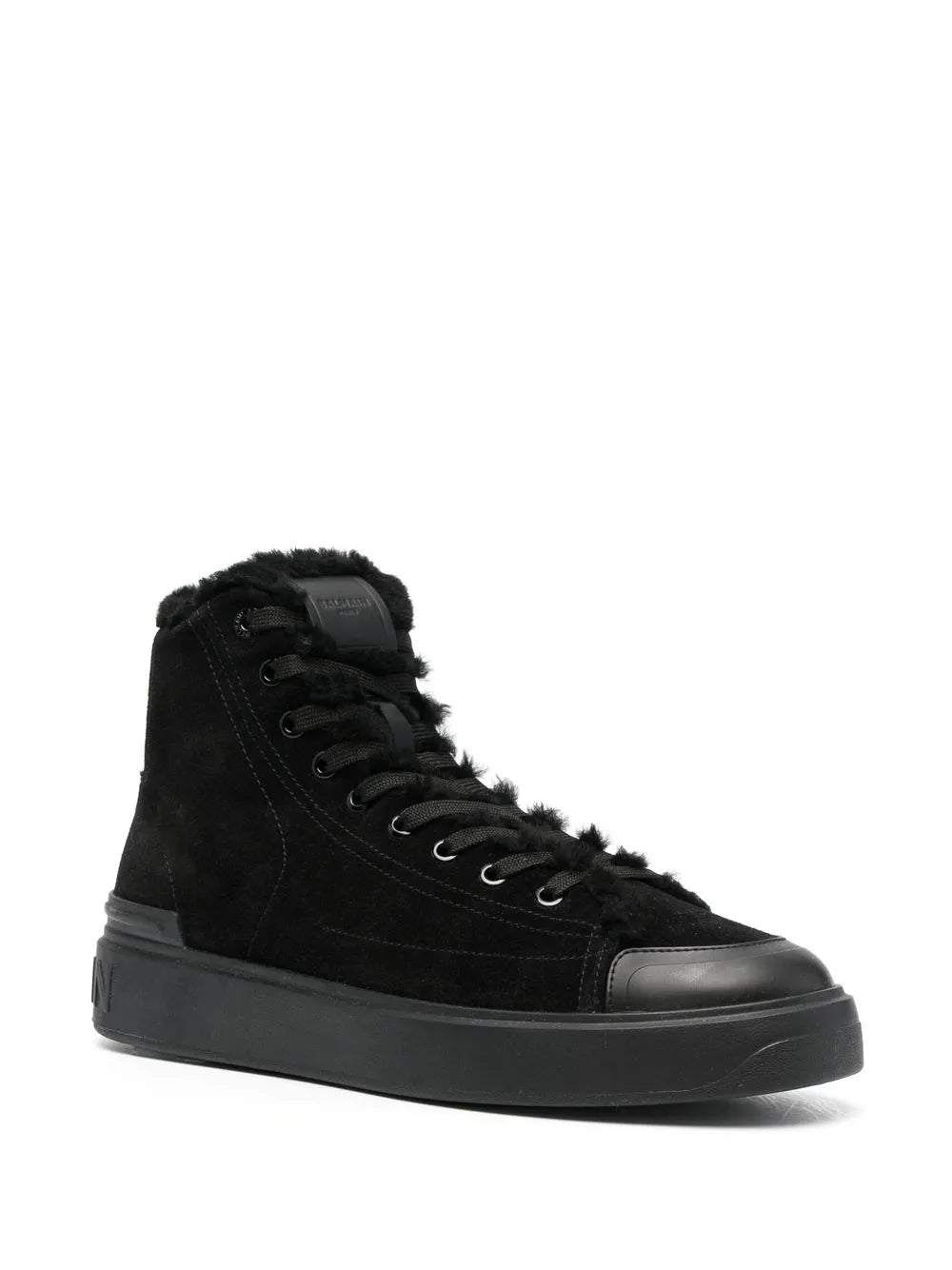 Balmain high-top suede sneakers