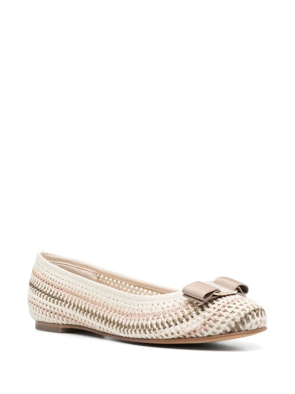 Ferragamo Varina crochet ballet flats
