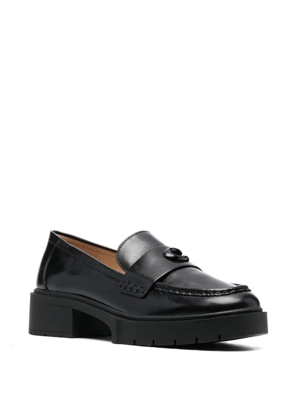 Coach Leah chunky sole leather loafers