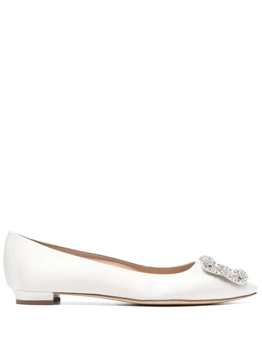 Manolo Blahnik Hangisi crystal embellished ballerinas
