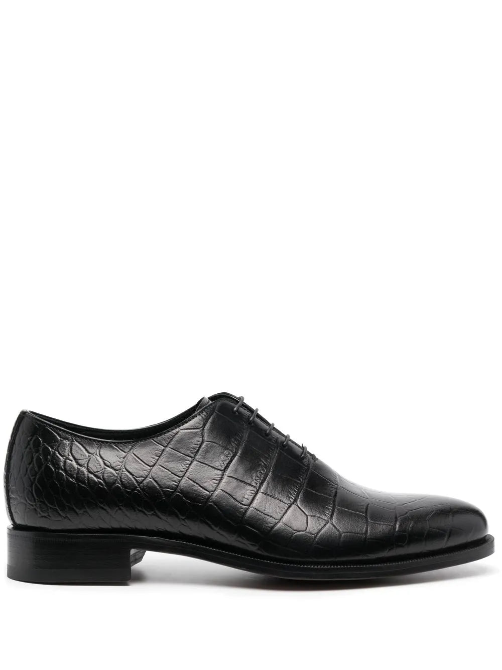 Scarosso crocodile-effect lace-up shoes