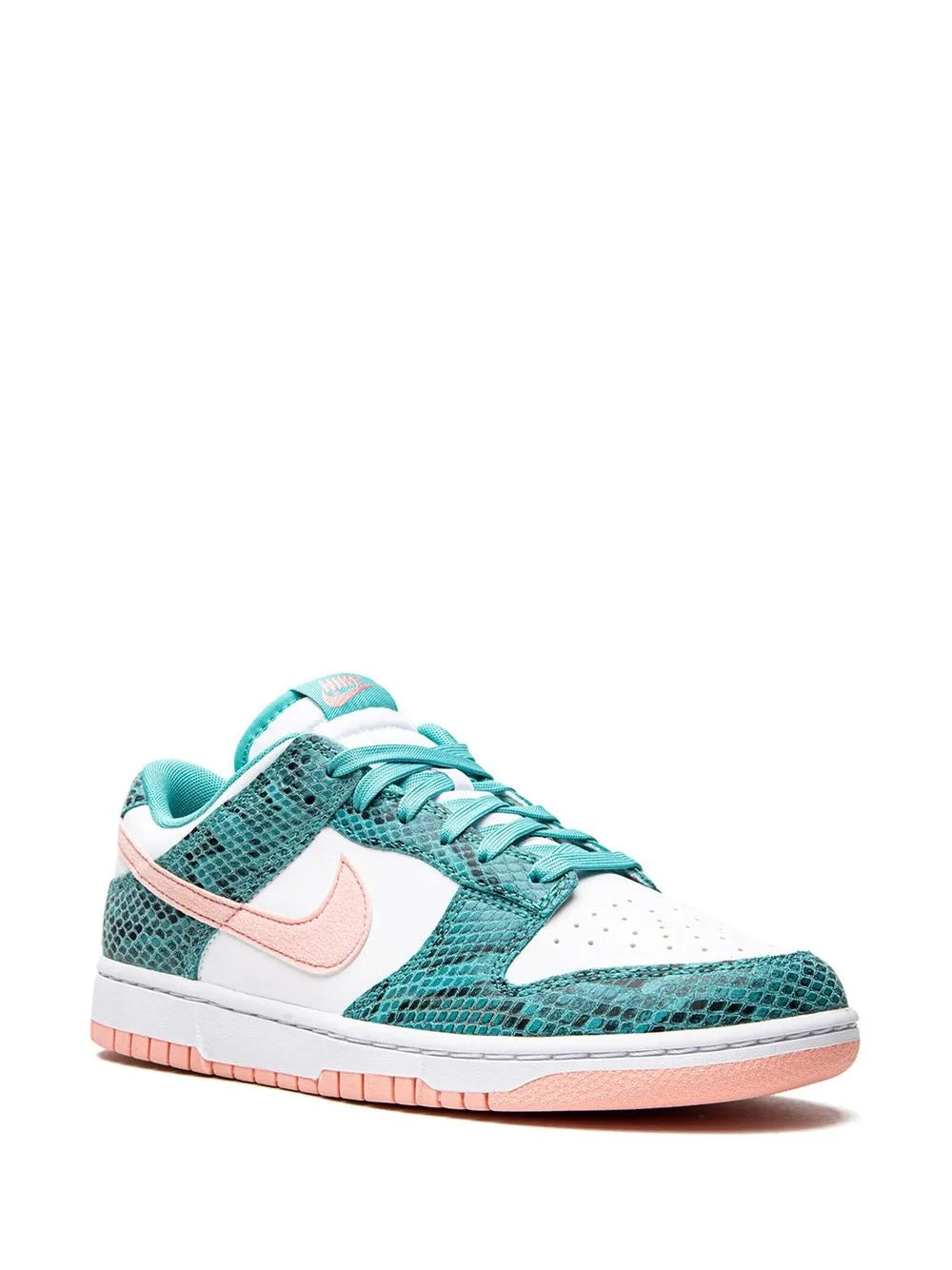 Nike Dunk Low Snakeskin "Washed Teal/Bleached Coral" sneakers
