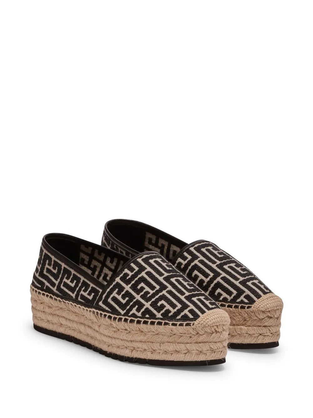 Balmain monogram platform espadrilles
