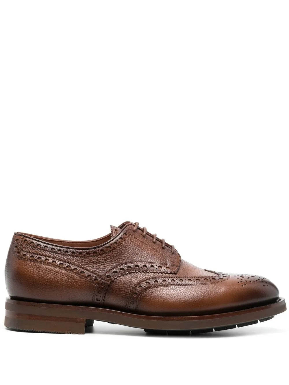 Santoni leather Derby brogue shoes