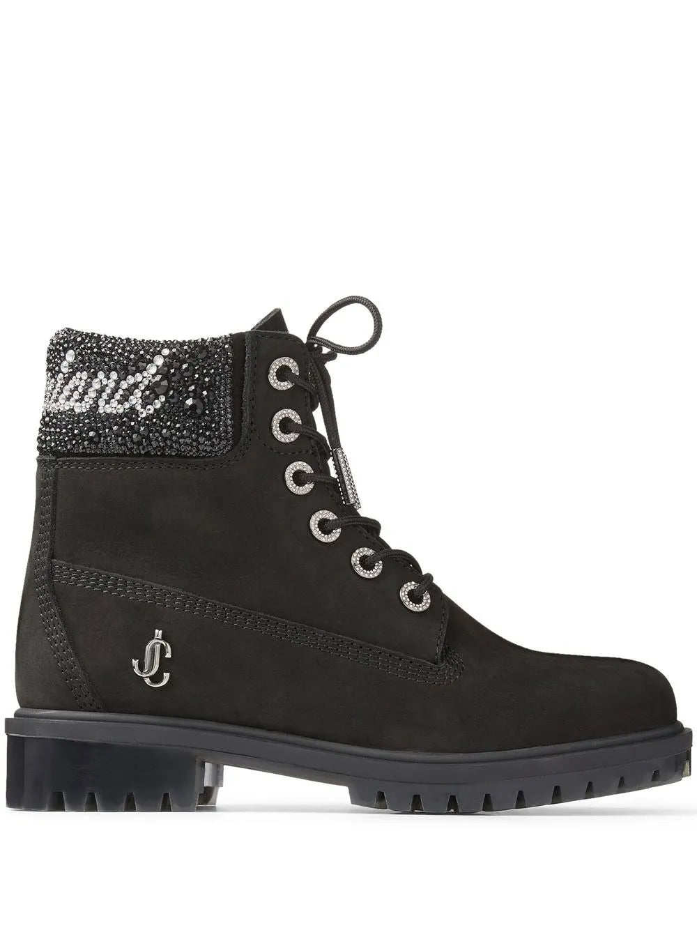 Jimmy Choo x Timberland crystal cuff boots