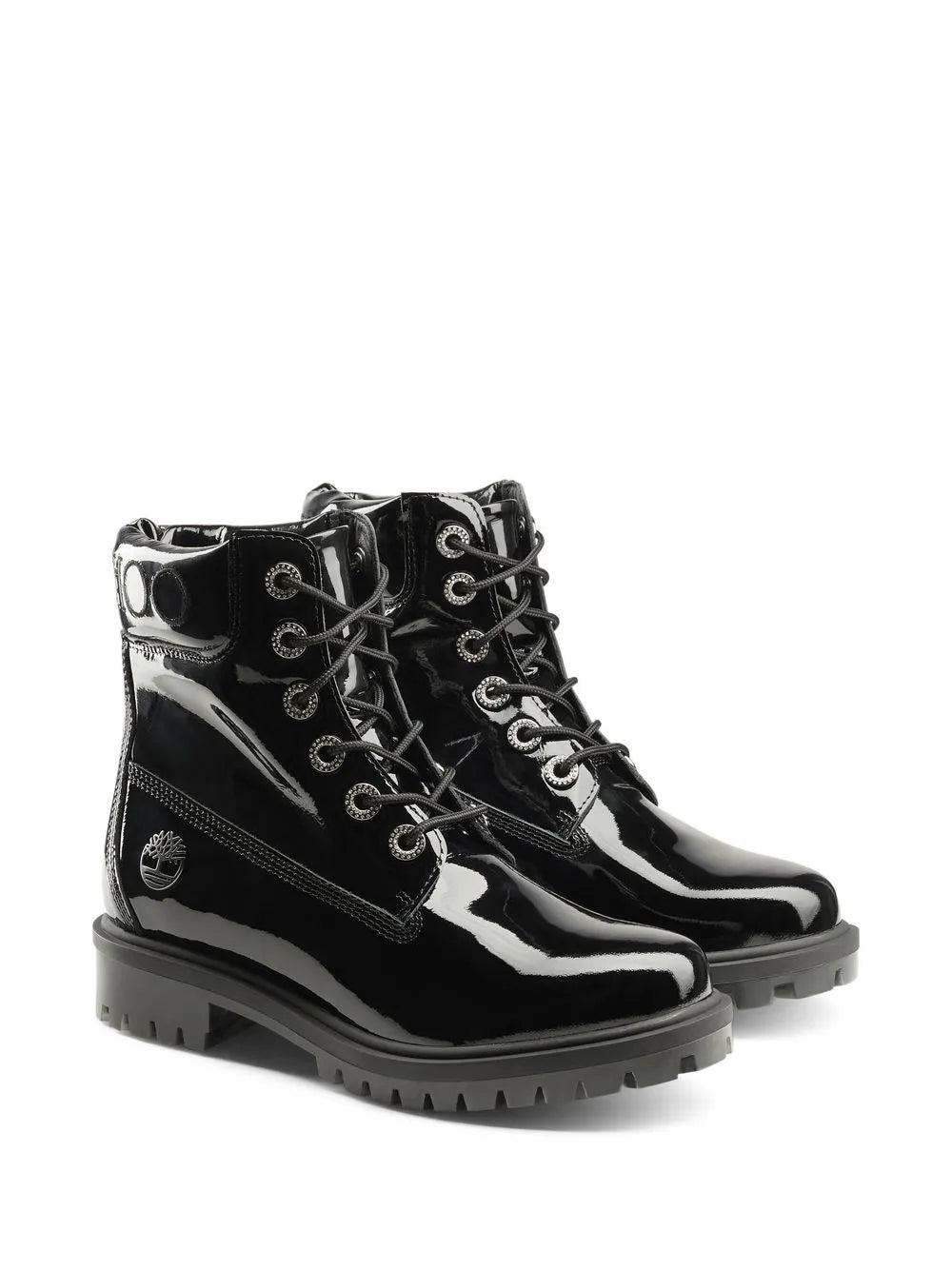 Jimmy Choo x Timberland patent leather harness boots