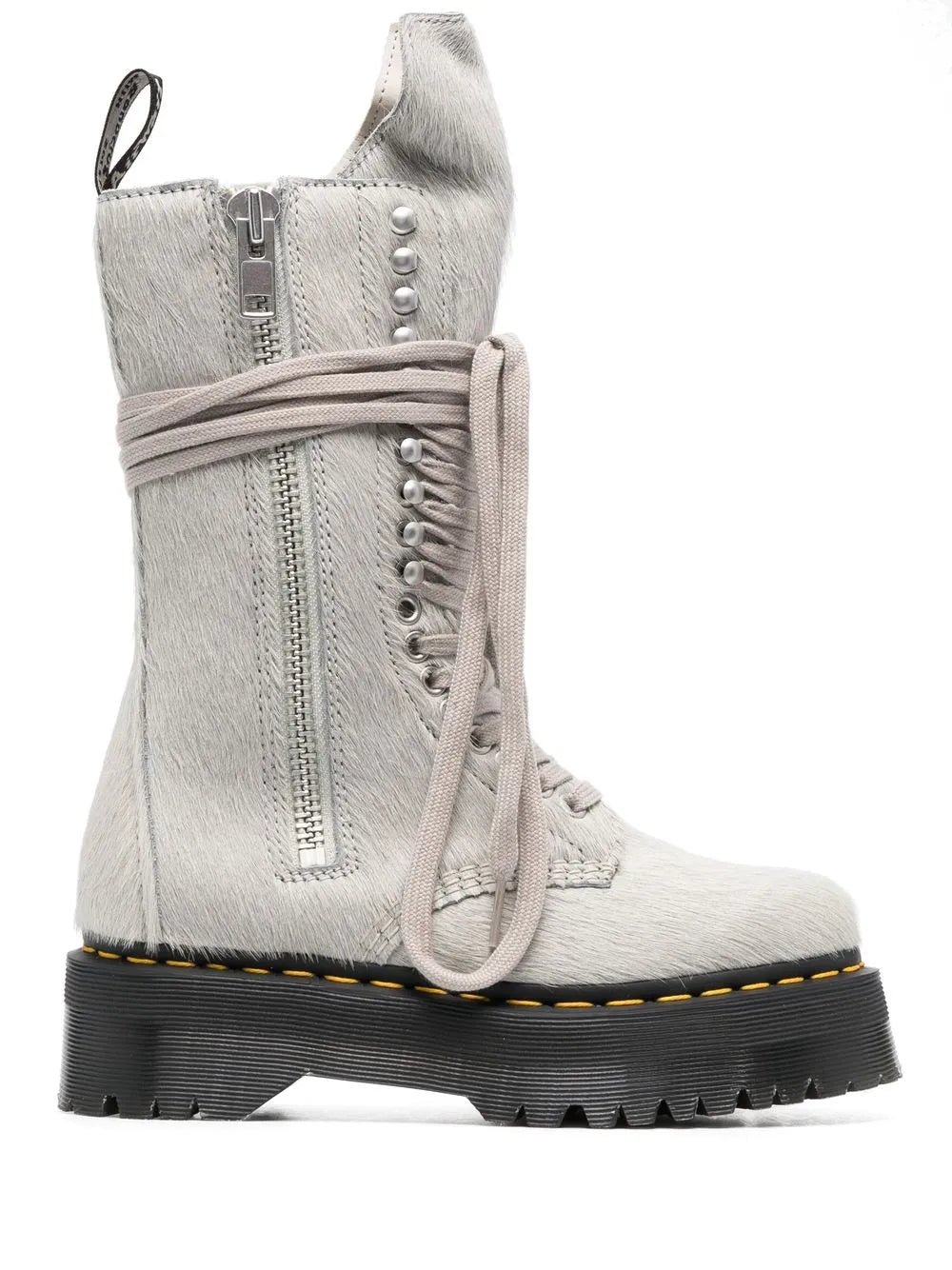 Rick Owens x Rick Owens textured chunky lace-up boots