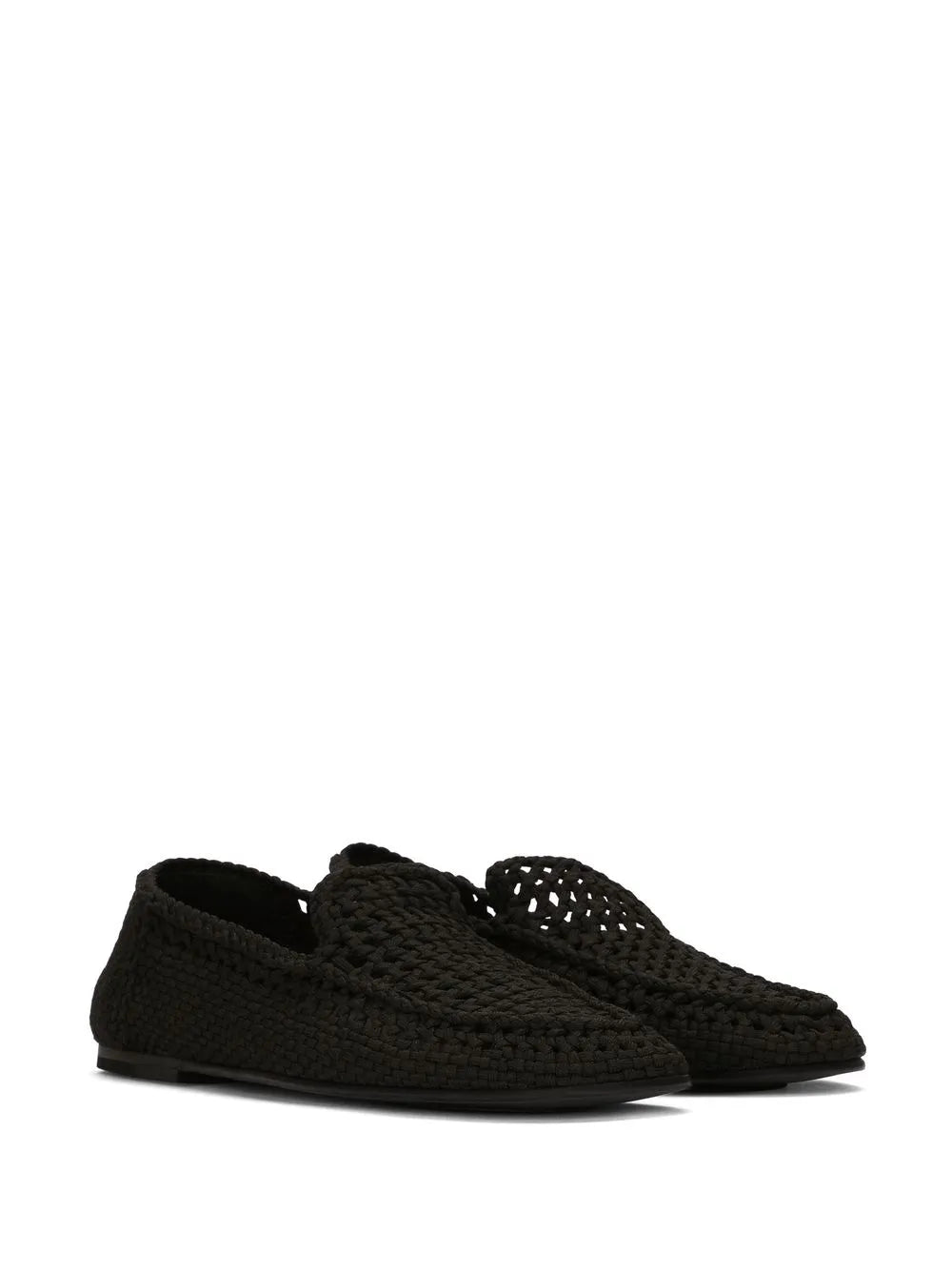 Dolce & Gabbana woven leather slippers