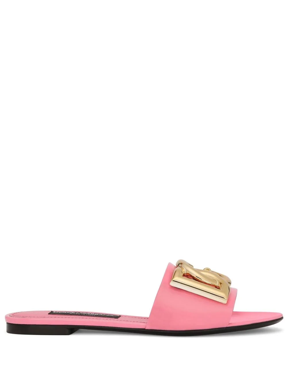 Dolce & Gabbana DG-logo patent leather sandals