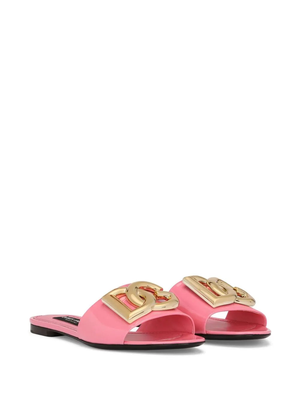 Dolce & Gabbana DG-logo patent leather sandals